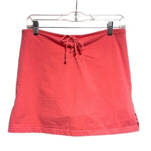 Y2K KRU Supplies Skort Womens 16 Pink Jersey Drawstring Waist Lined Shorts